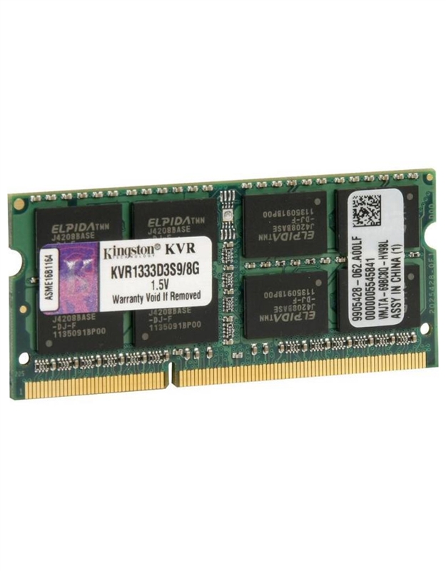 Memoria RAM para Laptop KINGSTON KVR1333D3S9/8G 8GB DDR3 1333Mhz SODIMM