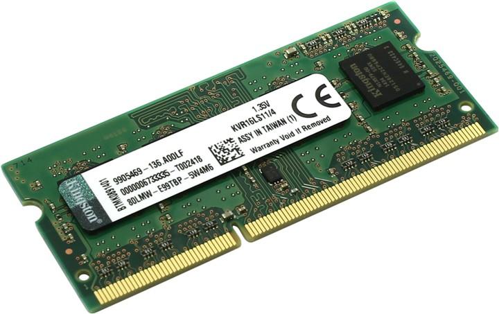 Memoria RAM para Laptop KINGSTON KVR16LS11/4 4GB DDR3 1600MHZ SODIMM